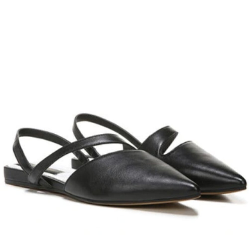 Franco Sarto Womens Canary Black Slingbacks